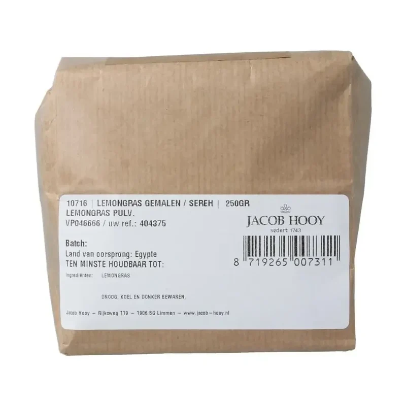 Jacob Hooy Lemongrass gemalen / sereh 250 gram
