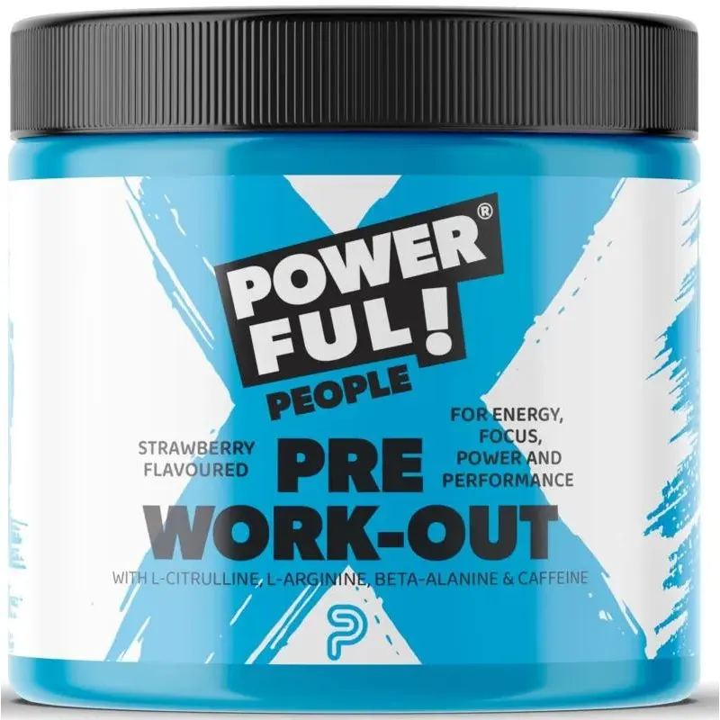 Powerful People Pre work-out strawberry 250 gram
