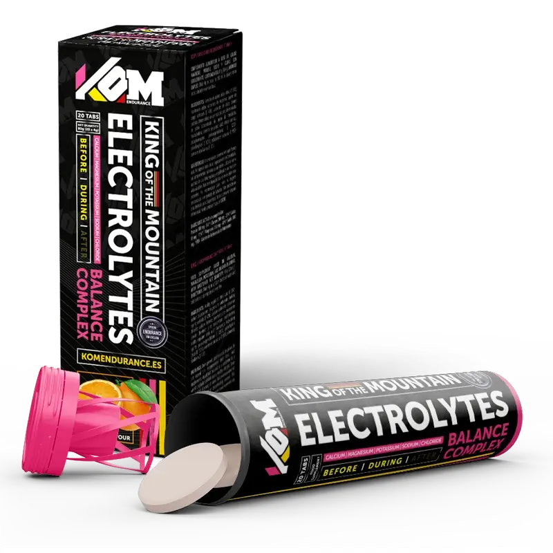 Kom Endurance Hidratación Nutricion Deportiva , tubo de elctrolitos 20 tabletas efervesentes sabor naranja