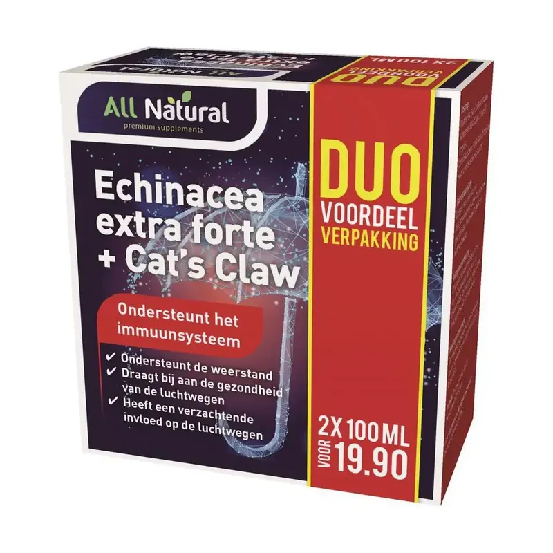 All Natural Echinacea extra forte + cats claw 200 ml