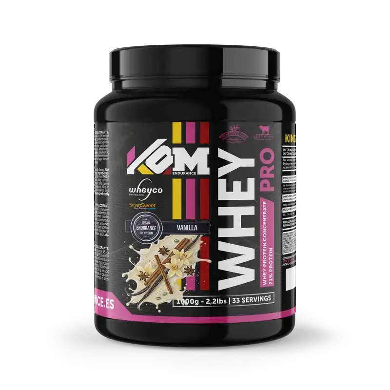 Kom Endurance Proteinas Nutricion Deportiva , bote de proteína whey 1kg sabor vainilla
