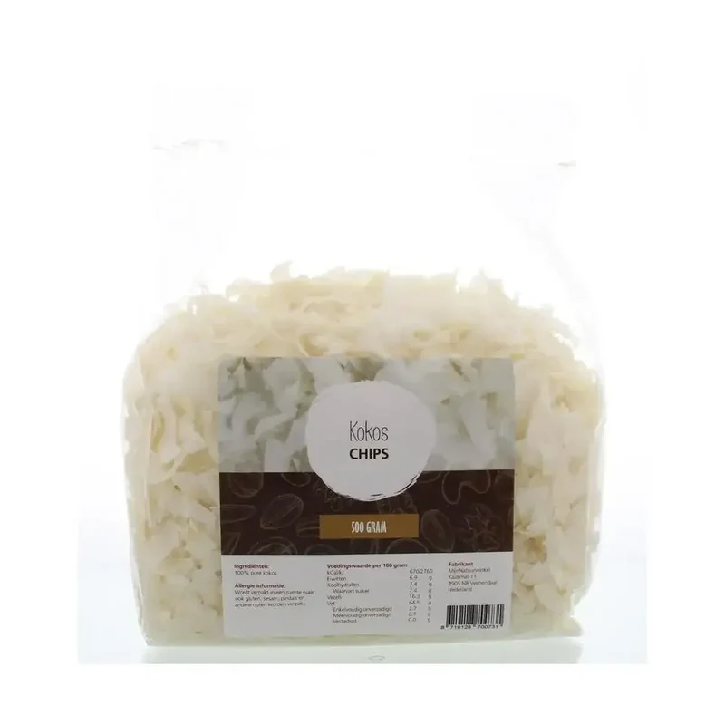 Mijnnatuurwinkel Kokos chips naturel 500 gram