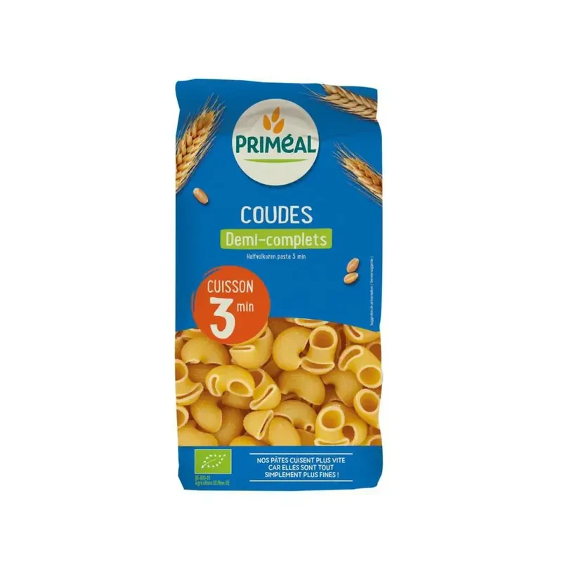 Primeal Coudes halfvolkoren snelkook 3 minuten 500 gram
