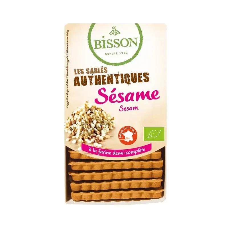Bisson Zandkoekjes sesam authentiek 175 gram