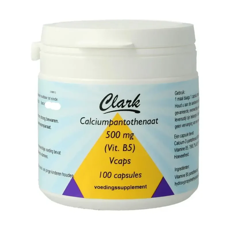 Clark Vitamine B5 pantotheenzuur 500 mg 100 vcaps