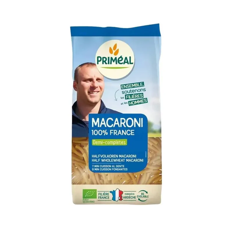 Primeal Halfvolkoren macaroni 500 gram