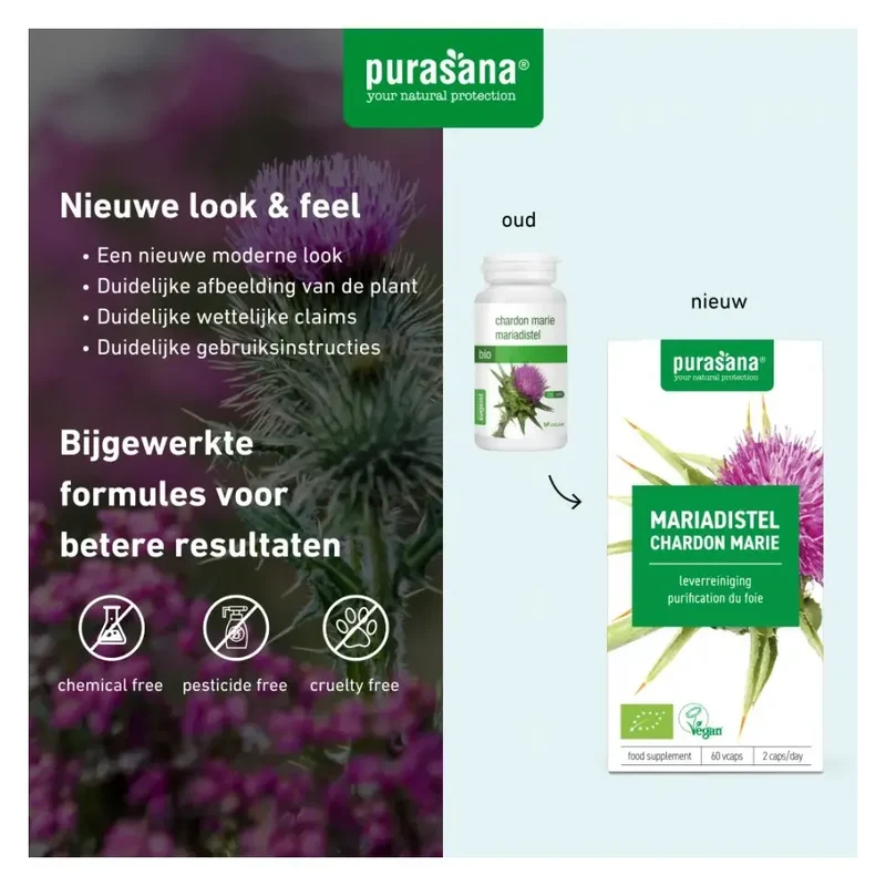 Purasana Mariadistel extract 60 mg 60 vcaps