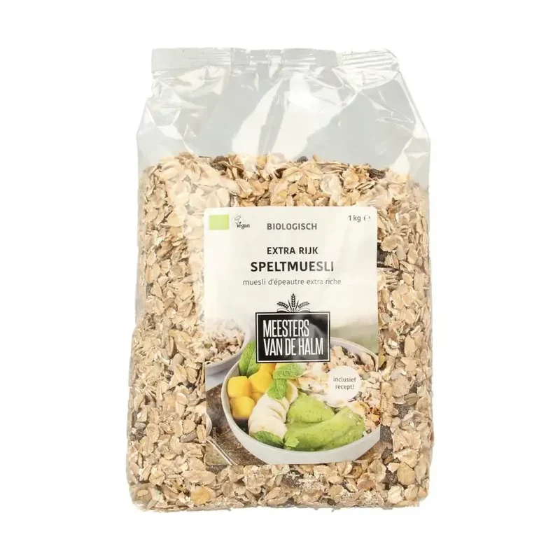 De Halm Speltmuesli extra rijk 1 kg