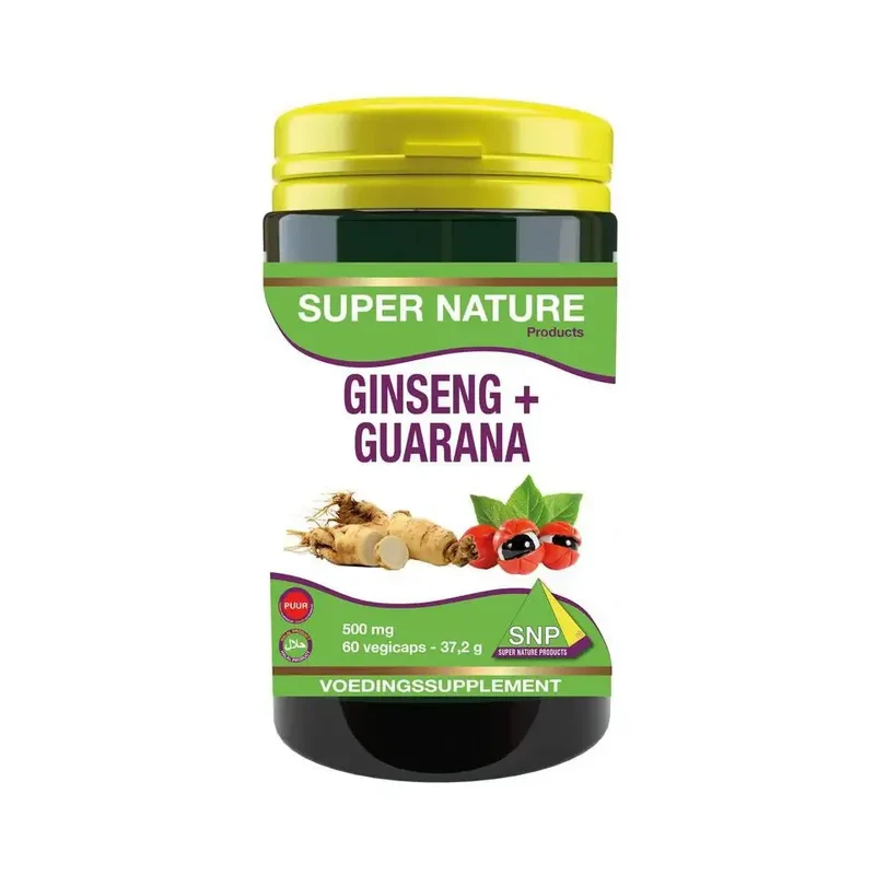 SNP Ginseng guarana 500 mg puur 60 capsules