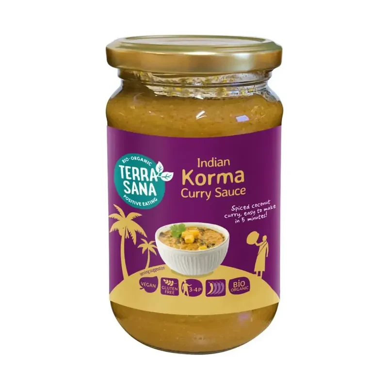 Terrasana Indiase korma currysaus bio 350 gram