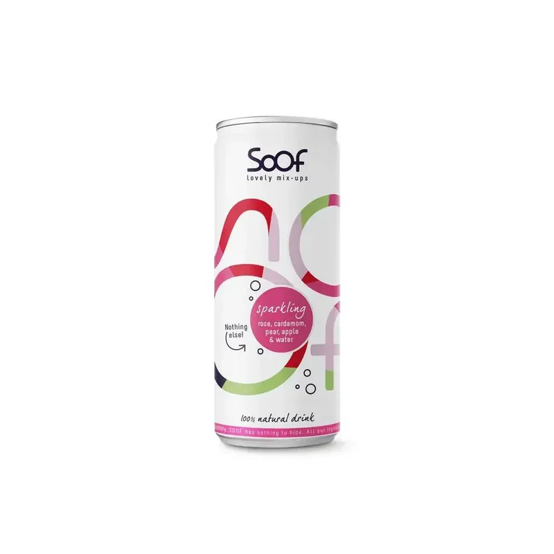Soof Drinks Sparkling roos kardemom peer & appel 250 ml