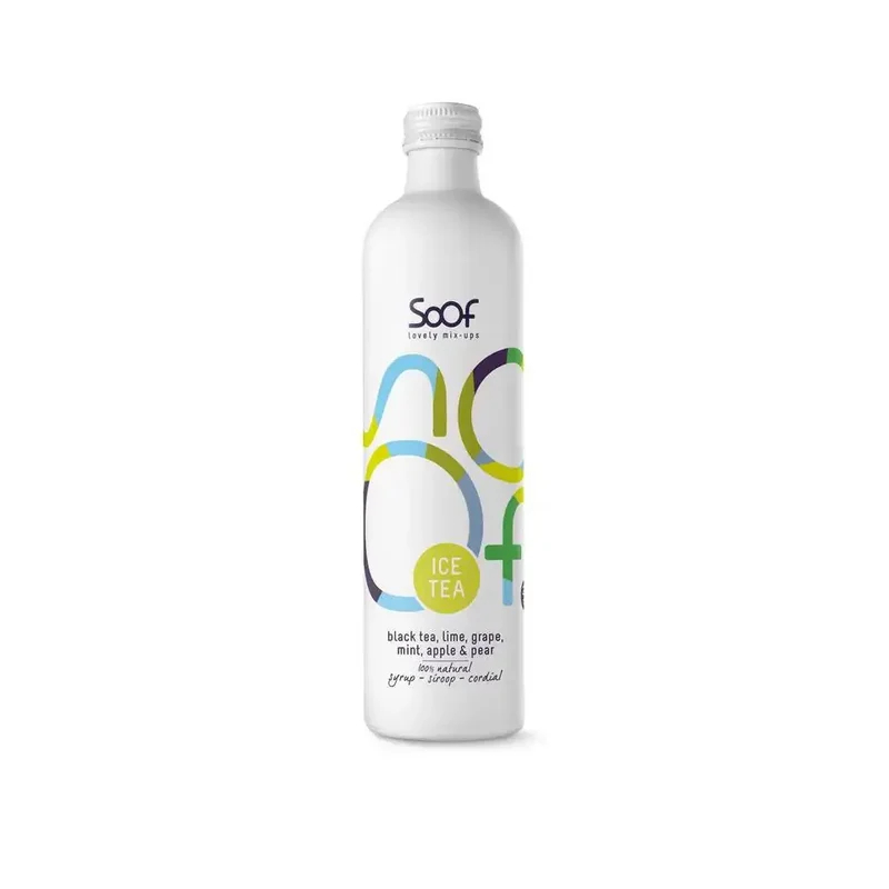Soof Drinks Siroop zwarte thee limoen & munt 340 ml
