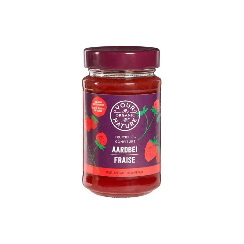 Your Organic Nature Fruit beleg aardbei biologisch 250 gram