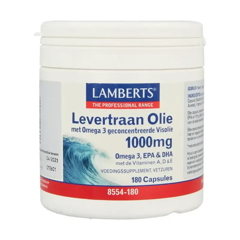Lamberts Levertraanolie 1000 mg 180 capsules