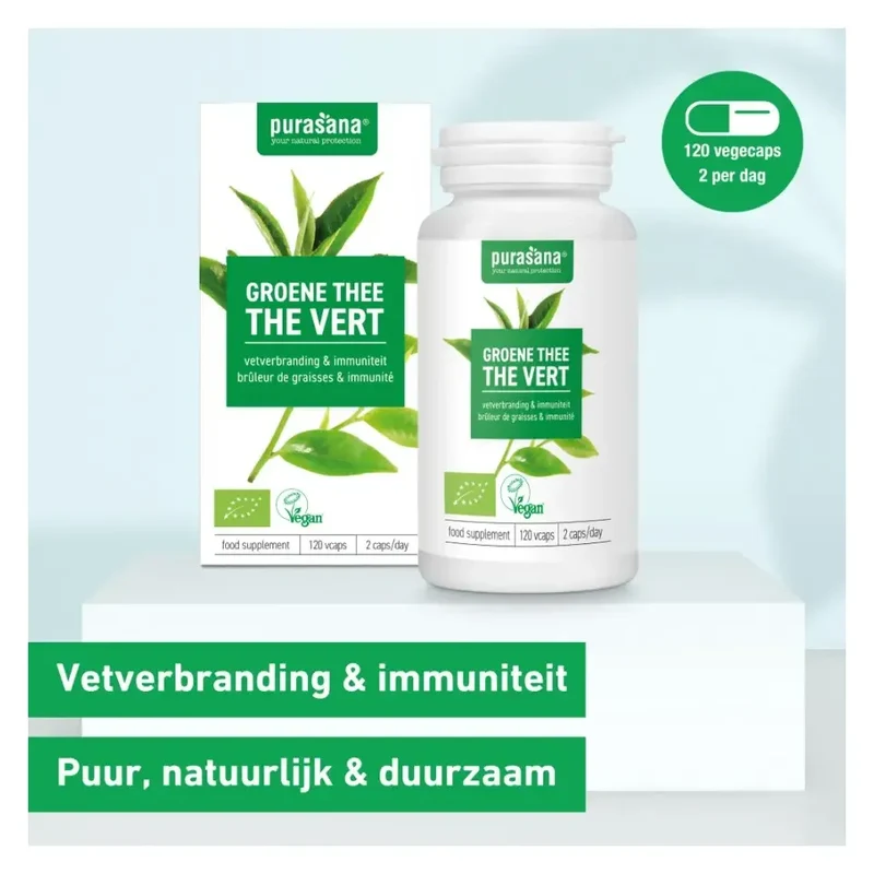 Purasana Bio groene thee 120 vcaps