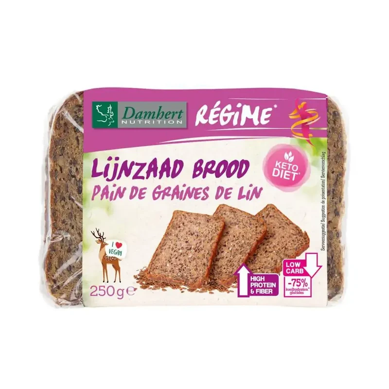 Damhert Lijnzaadbrood low carb 250 gram