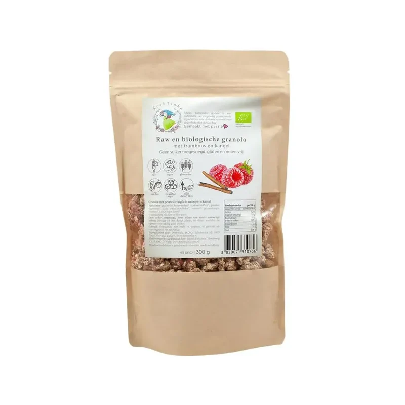 Vitiv Tijgernoot granola framboos kaneel 300 gram
