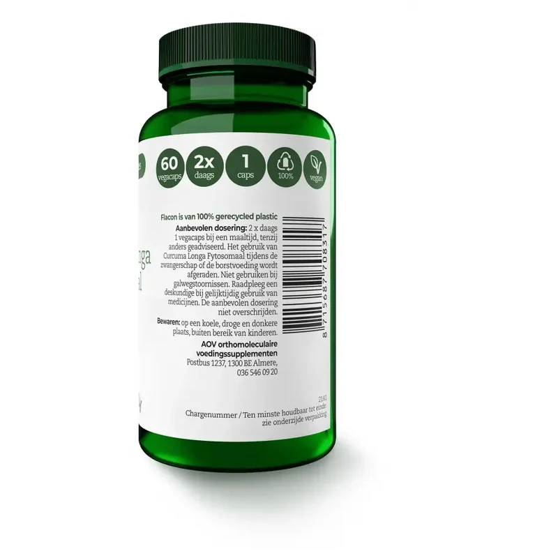 AOV 831 Curcuma longa fytosomaal 60 vcaps