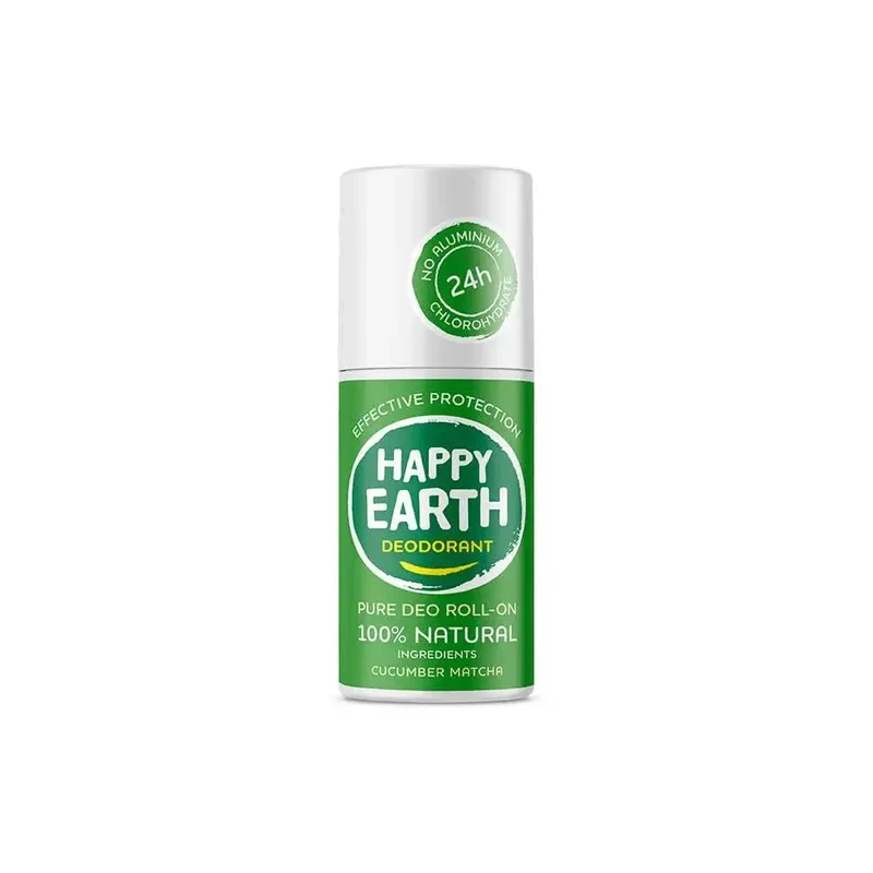 Happy Earth Pure deodorant roll-on cucumber matcha 75 ml