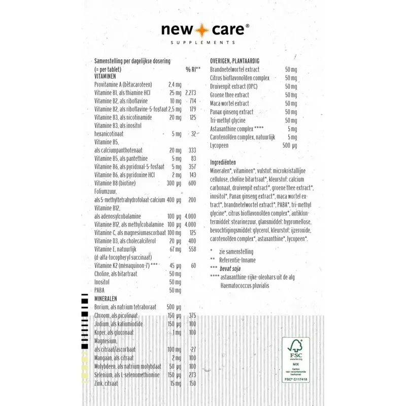 New Care Multi man 60 tabletten