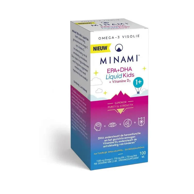 Minami EPA+DHA liquid kids + vitamine D3 100 ml