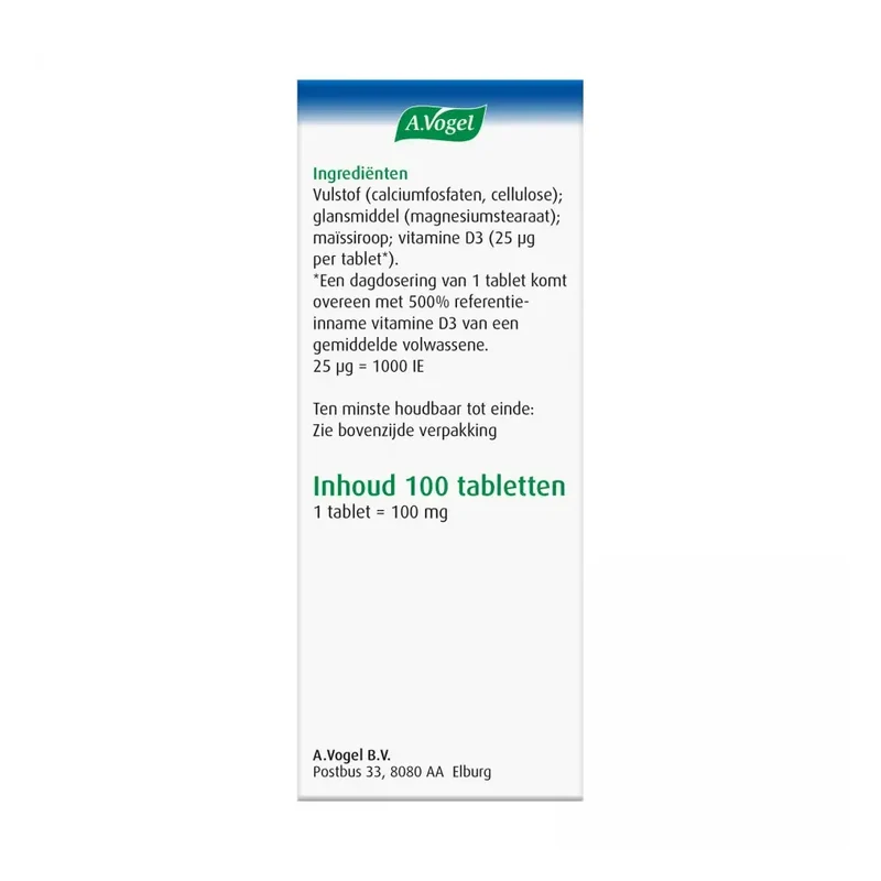 A.Vogel Vitamine D3 25ug 100 tabletten