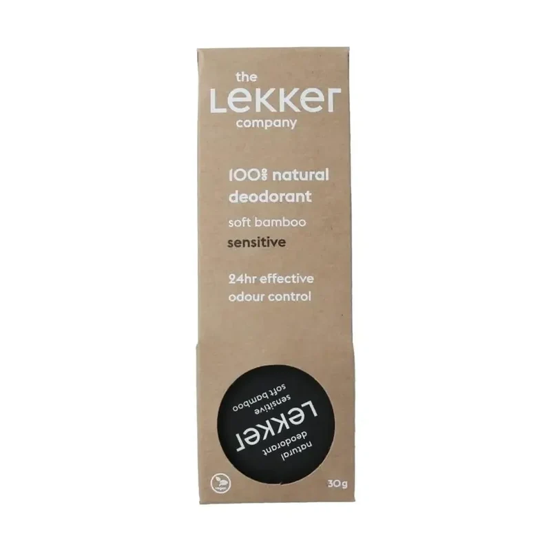 Lekker Company Deodorant natural soft bamboo sensitive skin 30 gram