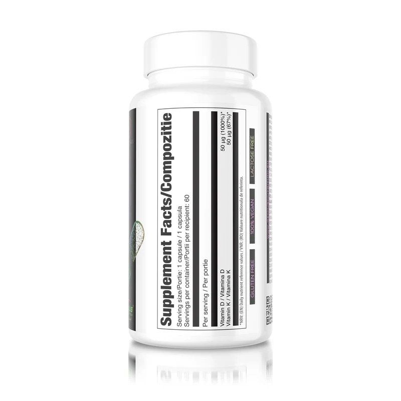 VITAMIN D3+K2 60caps/60serv