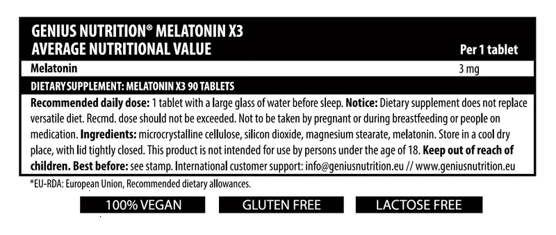 MELATONIN-X3 90tabs/90serv
