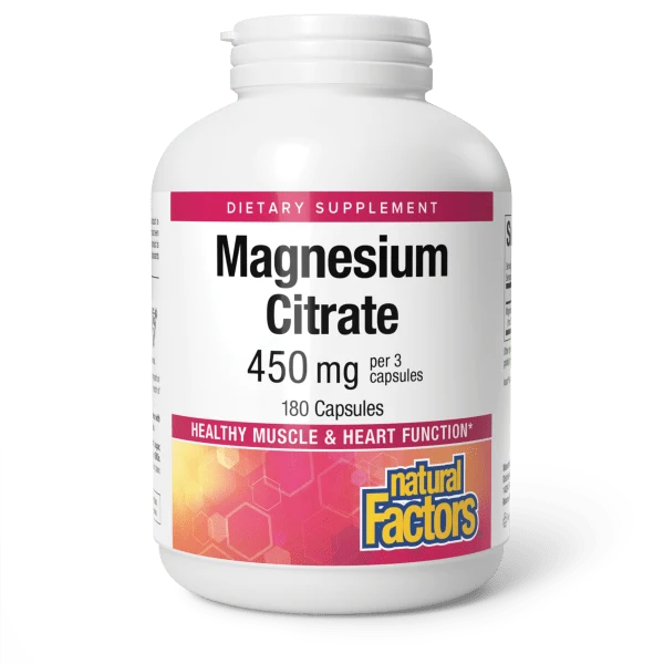 Natural Factors Magnesium Citrate 180ct