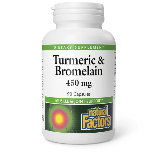 Natural Factors Turmeric 300mg + Bromelain 150mg 90ct