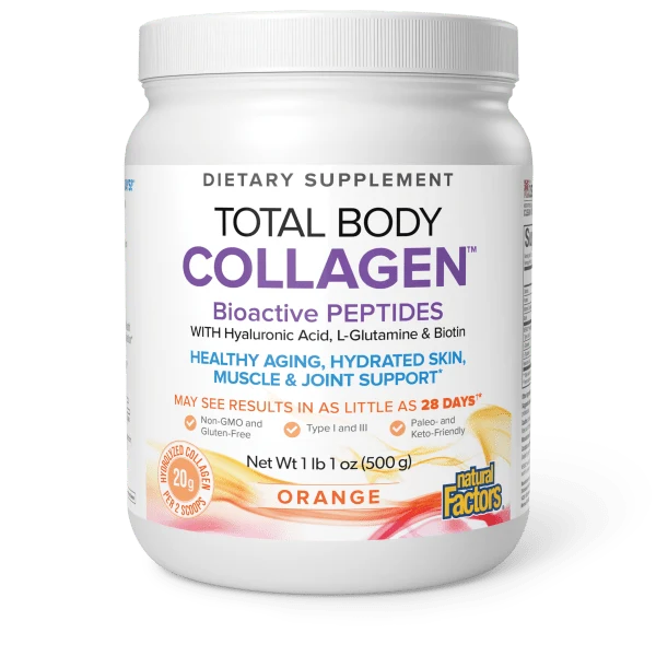 Natural Factors Total Body Collagen Bioactive Peptides Orange