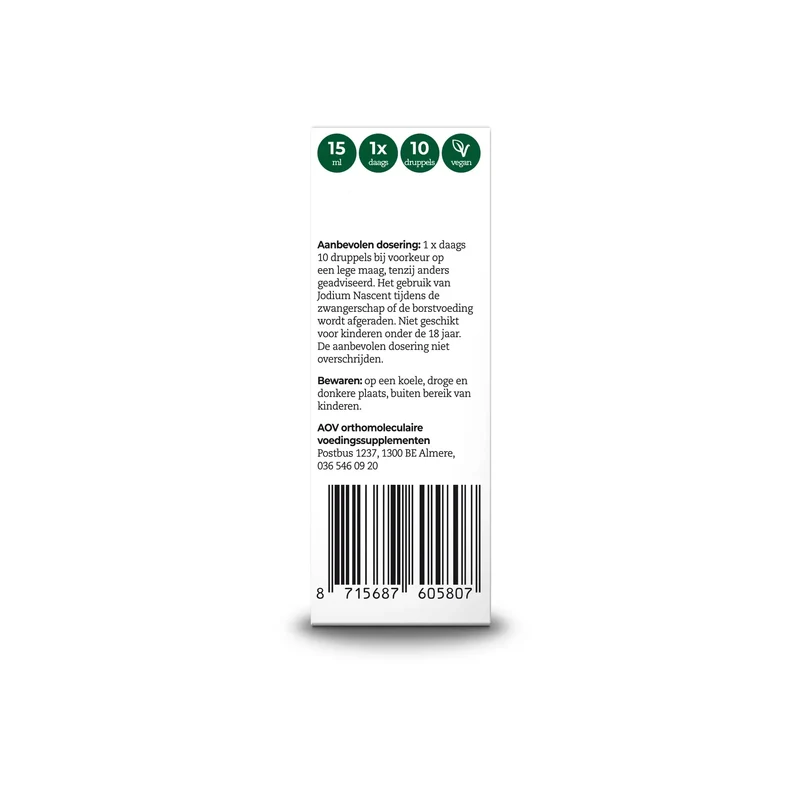 AOV 580 Jodium nascent 150 mcg 15 ml