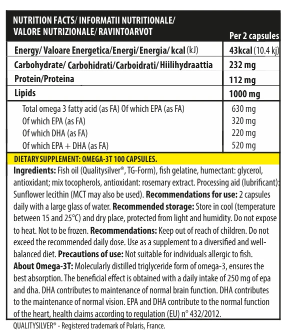 Omega-3T 100softgels/50serv