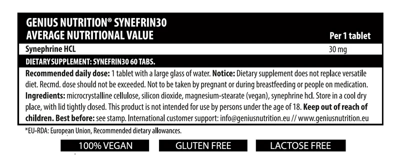 SYNEFRIN30 60tabs/60serv