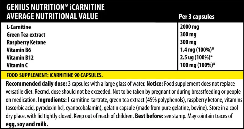 iCARNITINE 90caps/30serv