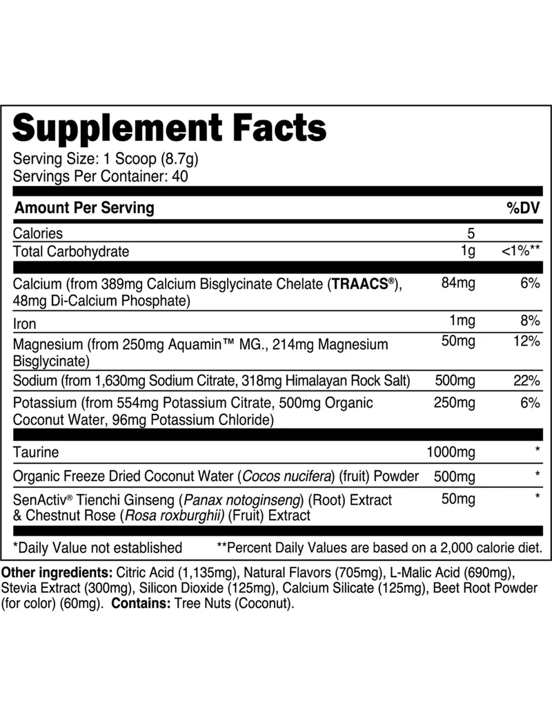 Transparent Labs Hydrate - Raspberry Lemonade