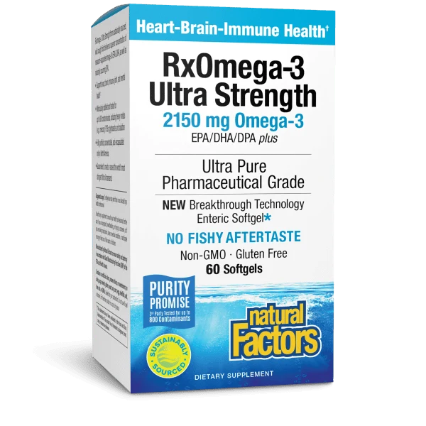 Natural Factors RxOmega-3 Ultra Strength 2150mg 60ct