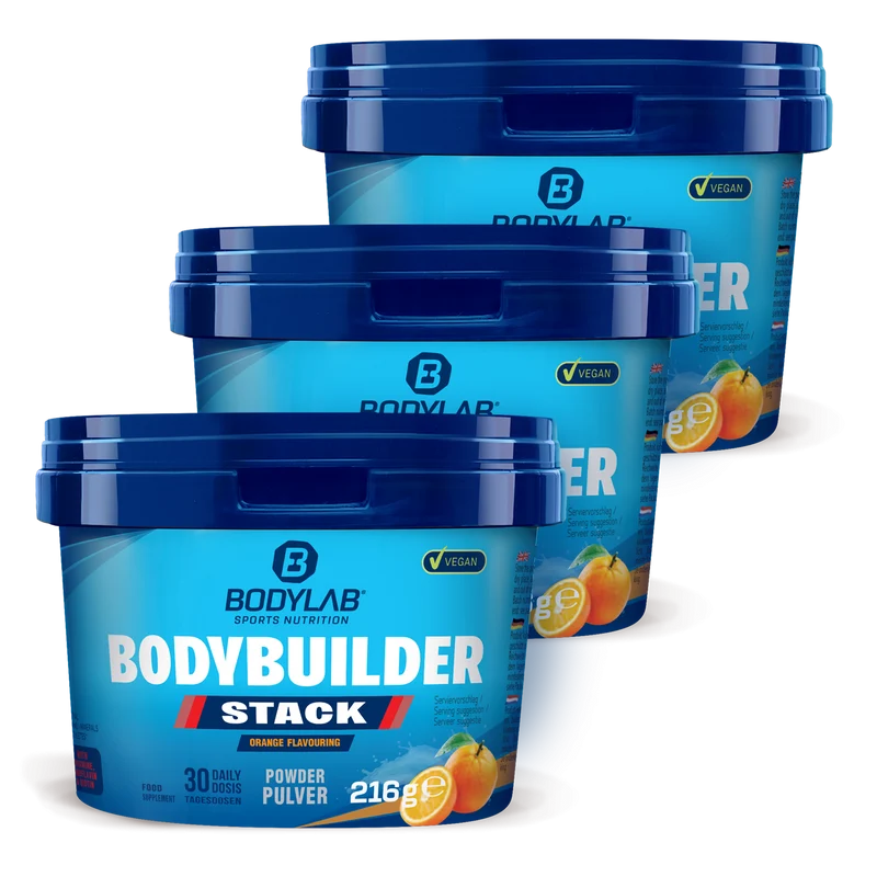 3 x Bodybuilder Stack Powder (elk 216g)