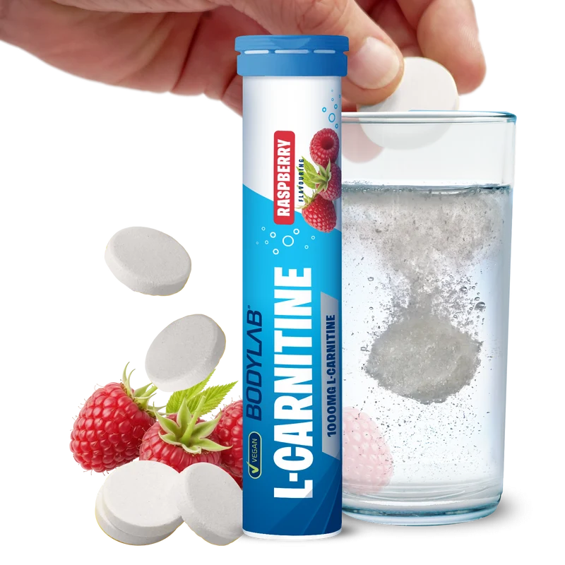 L-Carnitine - 6x 20 bruistabletten - Raspberry Flavouring