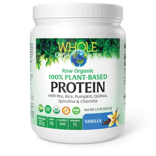 Whole Earth + Sea Raw Organic Vanilla Protein