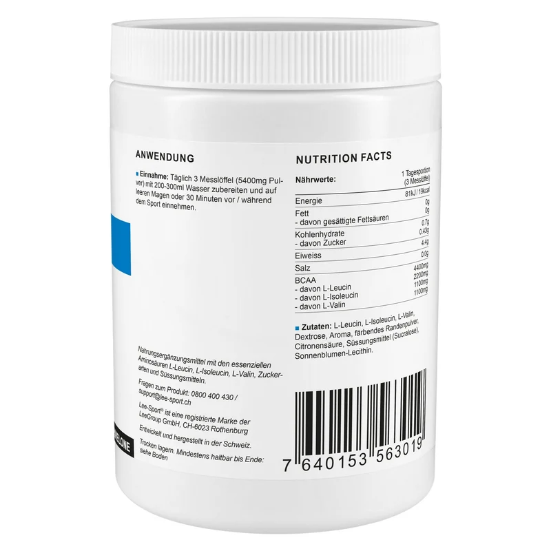 BCAA Aminosäure-Pulver