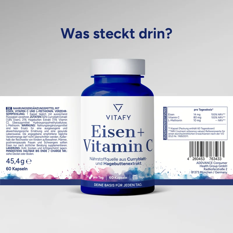 Ijzer + Vitamine C (60 capsules)