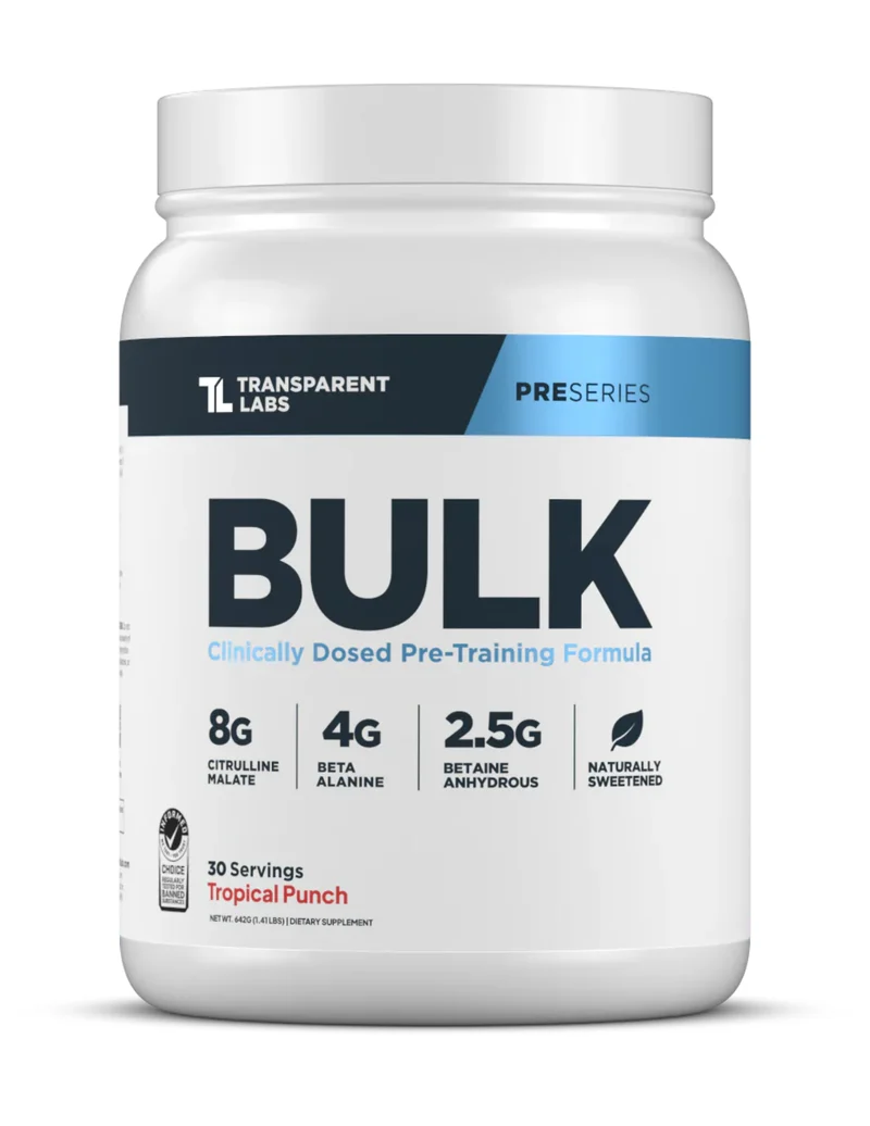 Transparent Labs Bulk Pre - Workout - Tropical Punch