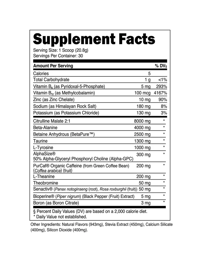 Transparent Labs Bulk Pre - Workout - Blue Raspberry