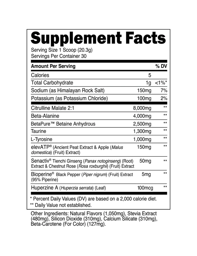 Transparent Labs Stim - Free Pre - Workout - Peach Mango