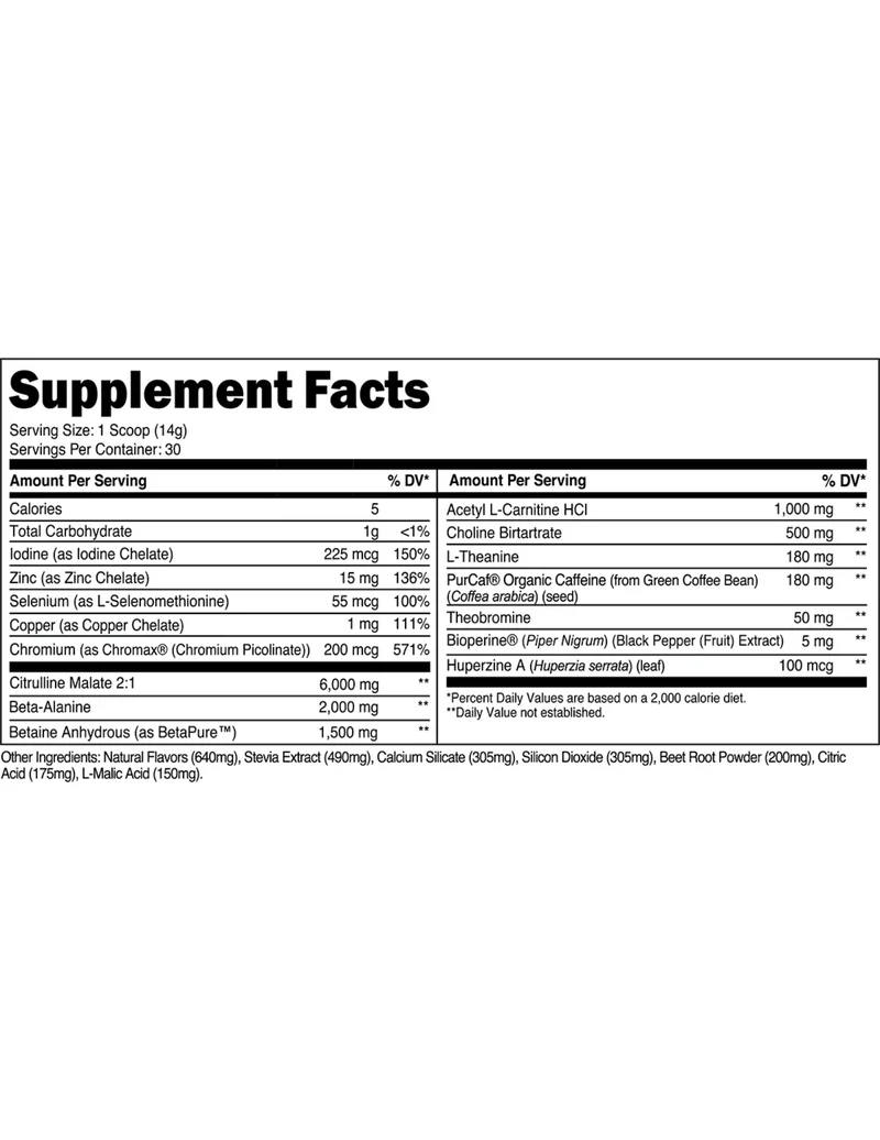 Transparent Labs Lean Pre - Workout - Fruit Punch