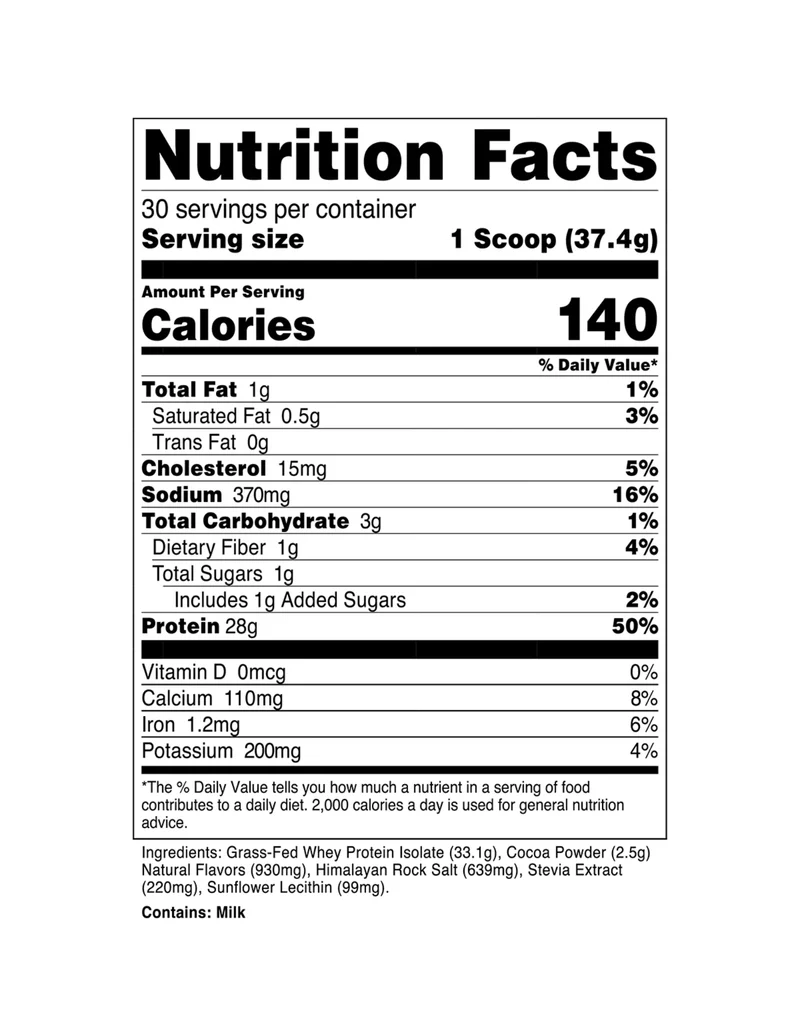 Transparent Labs Grass-Fed Whey Protein Isolate - Mint Chocolate Chip