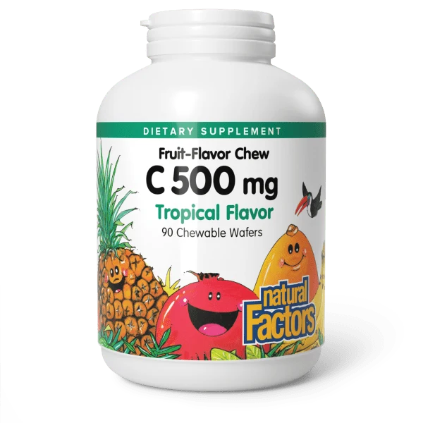 Natural Factors Vitamin C 500 mg Fruit Flavor Tropical
