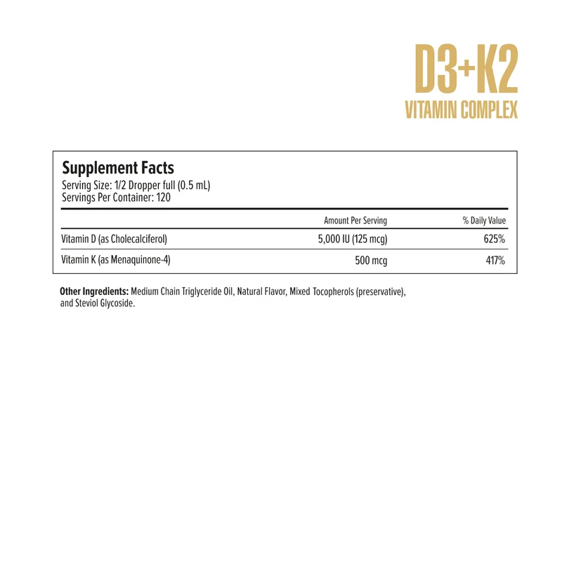 D3+K2 Vitamin Complex Drops